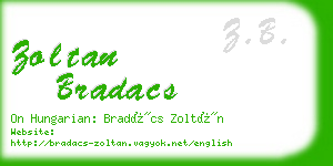 zoltan bradacs business card